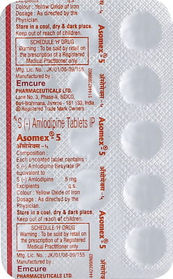 Asomex 5mg Strip Of 15 Tablets