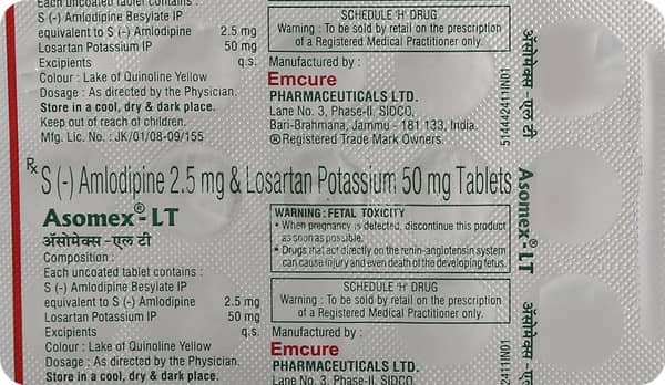 Asomex Lt 2.5mg Strip Of 15 Tablets