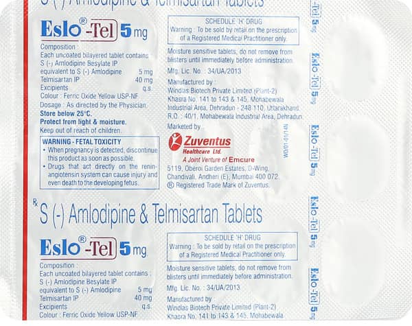 Eslo Tel 5mg Strip Of 15 Tablets