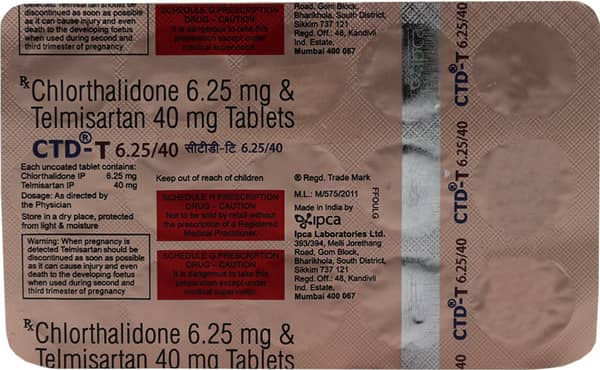 CTD-T 6.25/40 Tablet