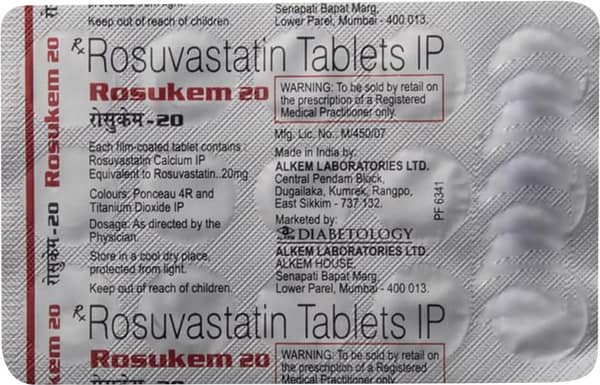 Rosukem 20mg Strip Of 15 Tablets