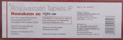 Rosukem 20mg Strip Of 15 Tablets