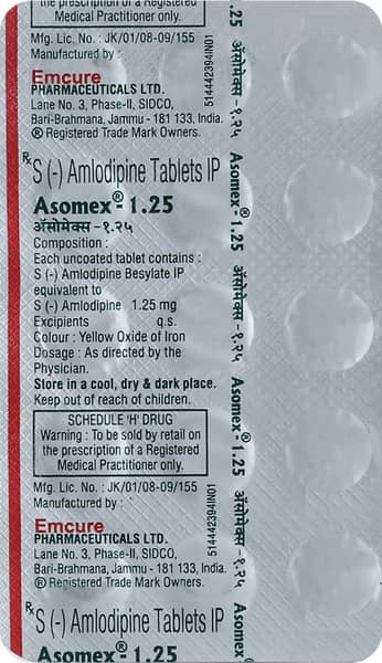 Asomex 1.25mg Strip Of 15 Tablets