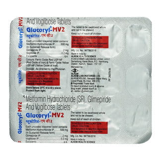 Glucoryl Mv 2Mg Strip Of 15 Tablets