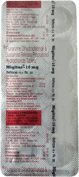 Migitus 10 Mg Strip Of 10 Tablets