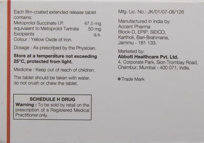 Supermet Xl 50mg Strip Of 15 Tablets