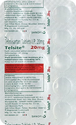 Telsite 20mg Strip Of 15 Tablets