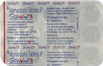 Storvas 5mg Strip Of 15 Tablets