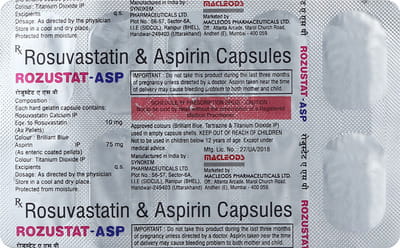 Rozustat Asp 10/75 Strip Of 10 Capsules