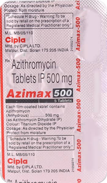Azimax 500Mg Strip Of 5 Tablets