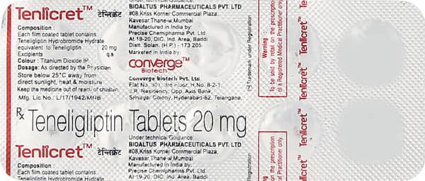 Tenlicret 20mg Strip Of 10 Tablets