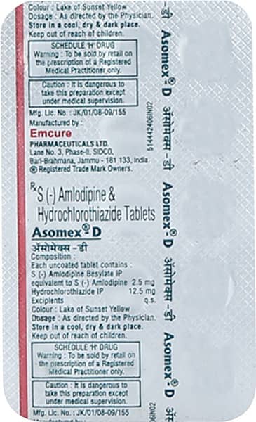 Asomex D 2.5mg Strip Of 15 Tablets