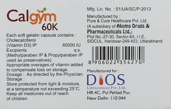 Calgym 60K Strip Of 4 Capsules