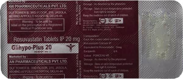 Glihypo Plus 20mg Strip Of 10 Tablets