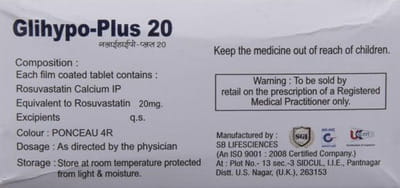 Glihypo Plus 20mg Strip Of 10 Tablets