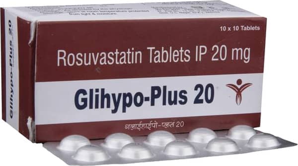 Glihypo Plus 20mg Strip Of 10 Tablets