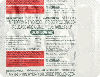 Glimison M2 Strip Of 15 Tablets