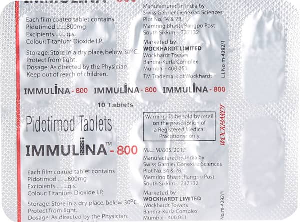 Immulina 800Mg Strip Of 10 Tablets