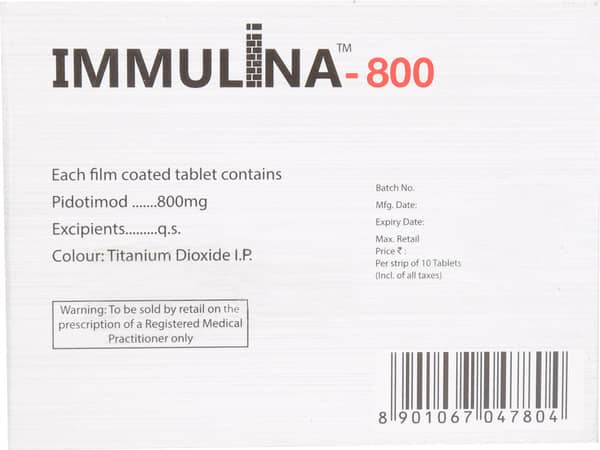 Immulina 800Mg Strip Of 10 Tablets