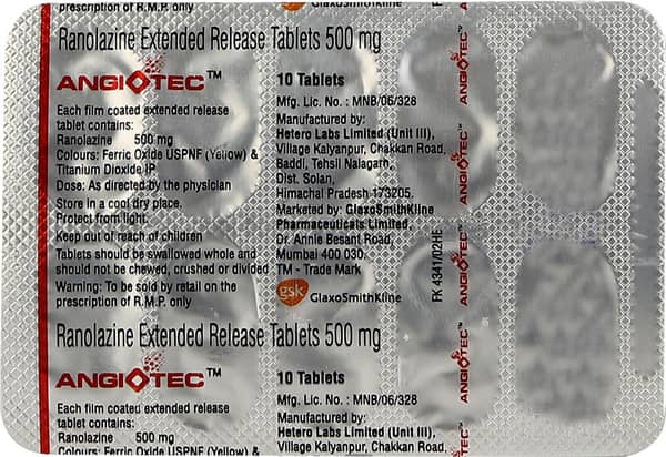 Angiotec 500mg Strip Of 10 Tablets