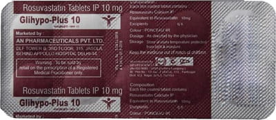 Glihypo Plus 10mg Strip Of 10 Tablets