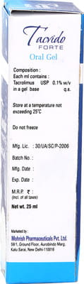 Tacvido Forte Bottle Of 25ml Mouth Gel