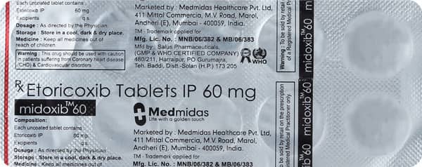 Midoxib 60 Strip Of 10 Tablets