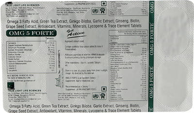 Omg 5 Forte Strip Of 10 Tablets