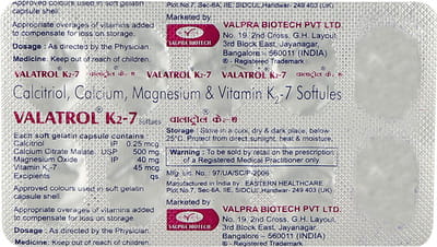Valatrol K2 7 Strip Of 10 Capsules