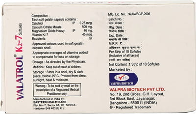 Valatrol K2 7 Strip Of 10 Capsules