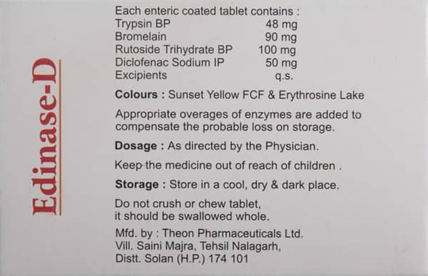 Edinase Ds Strip Of 10 Tablets