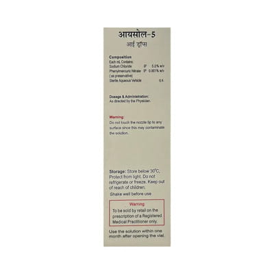 Isol 5% Bottle Of 10ml Eye Drops