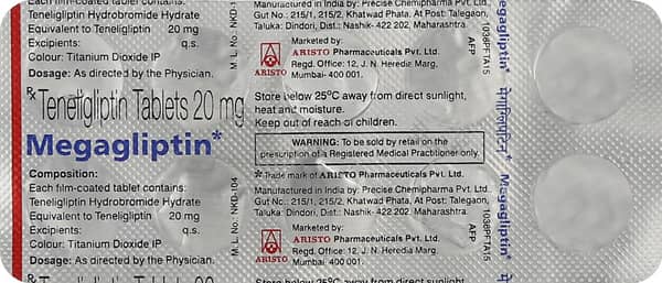 Megagliptin 20mg Strip Of 10 Tablets