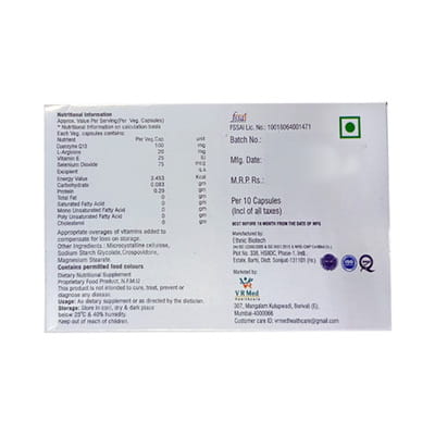 Vrx Gold Q10 Strip Of 10 Capsules