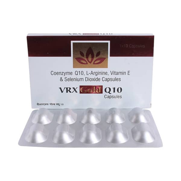Vrx Gold Q10 Strip Of 10 Capsules