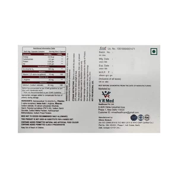 Vrx Gold Q10 Strip Of 10 Capsules