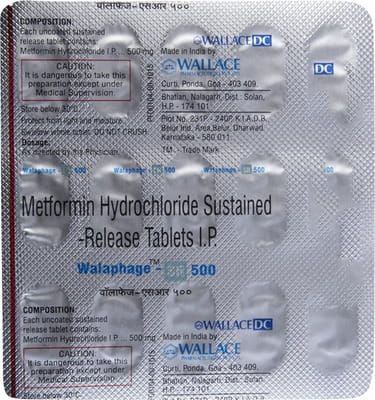Walaphage Sr 500mg Strip Of 15 Tablets
