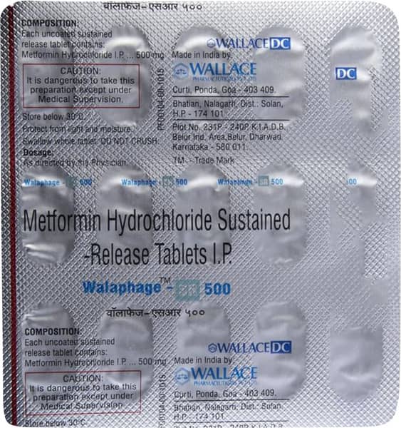 Walaphage Sr 500mg Strip Of 15 Tablets