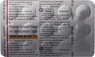 Pregeb M Od 75mg Strip Of 15 Tablets