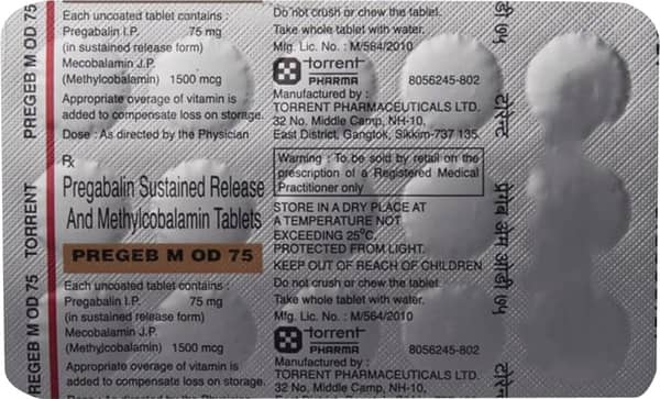 Pregeb M Od 75mg Strip Of 15 Tablets
