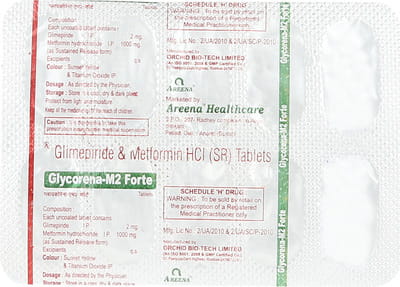 Glycorena M2 Forte Strip Of 10 Tablets