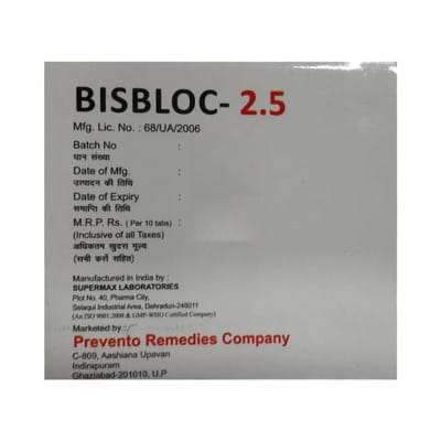 Bisbloc 2.5mg Strip Of 10 Tablets