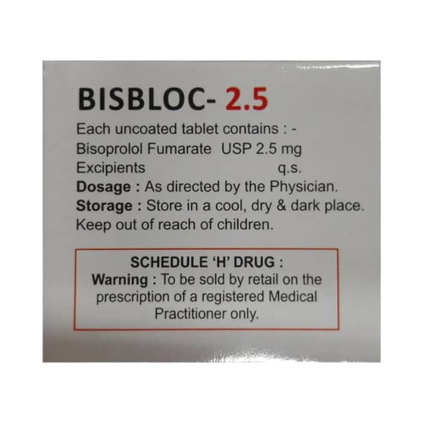 Bisbloc 2.5mg Strip Of 10 Tablets