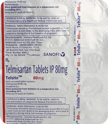 Telsite 80mg Strip Of 15 Tablets