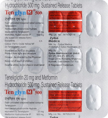 Tenglyn M 500mg Strip Of 15 Tablets