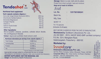 Tendoshot Strip Of 10 Capsules