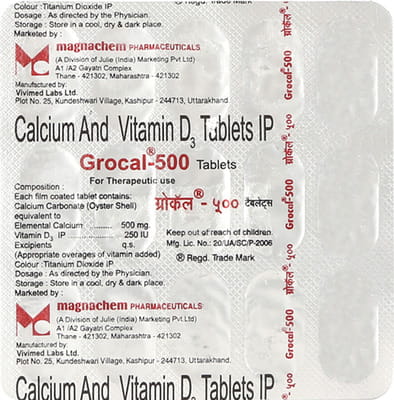 Grocal 500mg Strip Of 15 Tablets