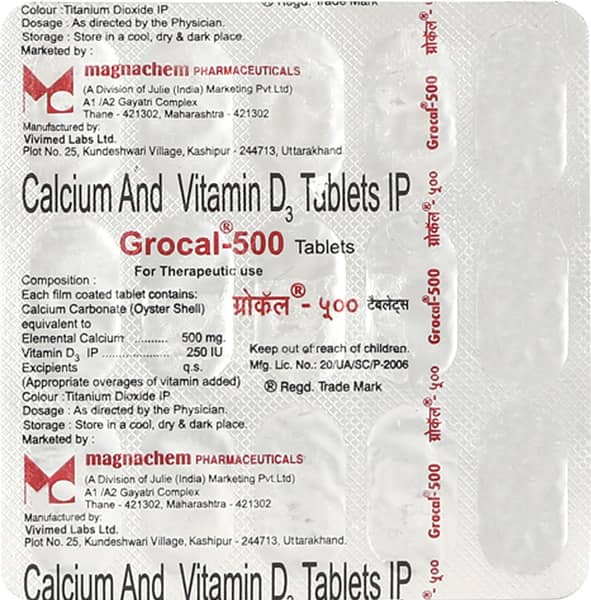 Grocal 500mg Strip Of 15 Tablets