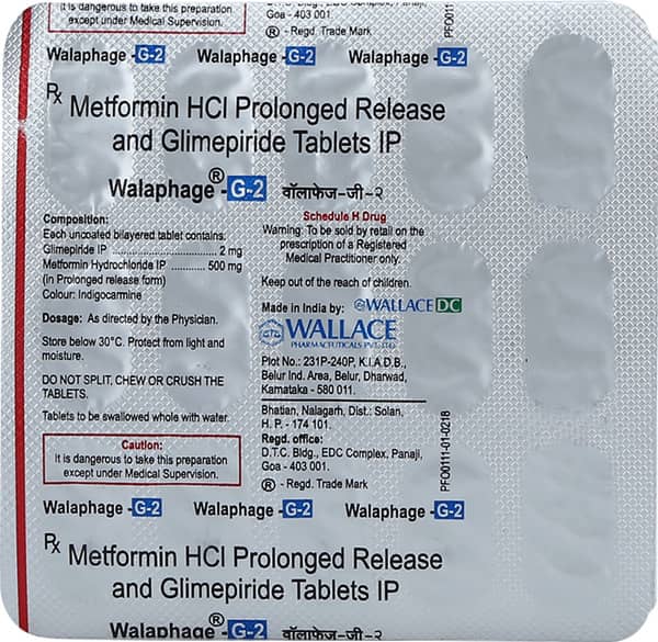 Walaphage G 2mg Strip Of 15 Tablets