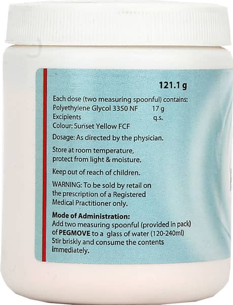 Pegmove Jar Of 121.1gm Oral Solution Powder